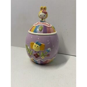 Blue Sky Clayworks HELLO KITTY Easter Egg Cookie Jar NEW 2024